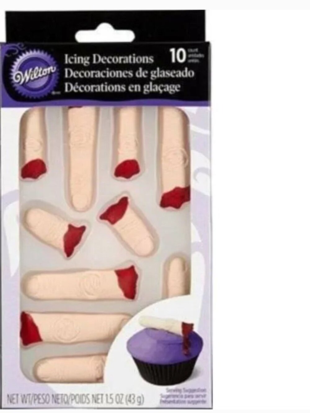 Bloody Fingers Icing Decoration 12 Pc Baking Ideas Wilton Halloween